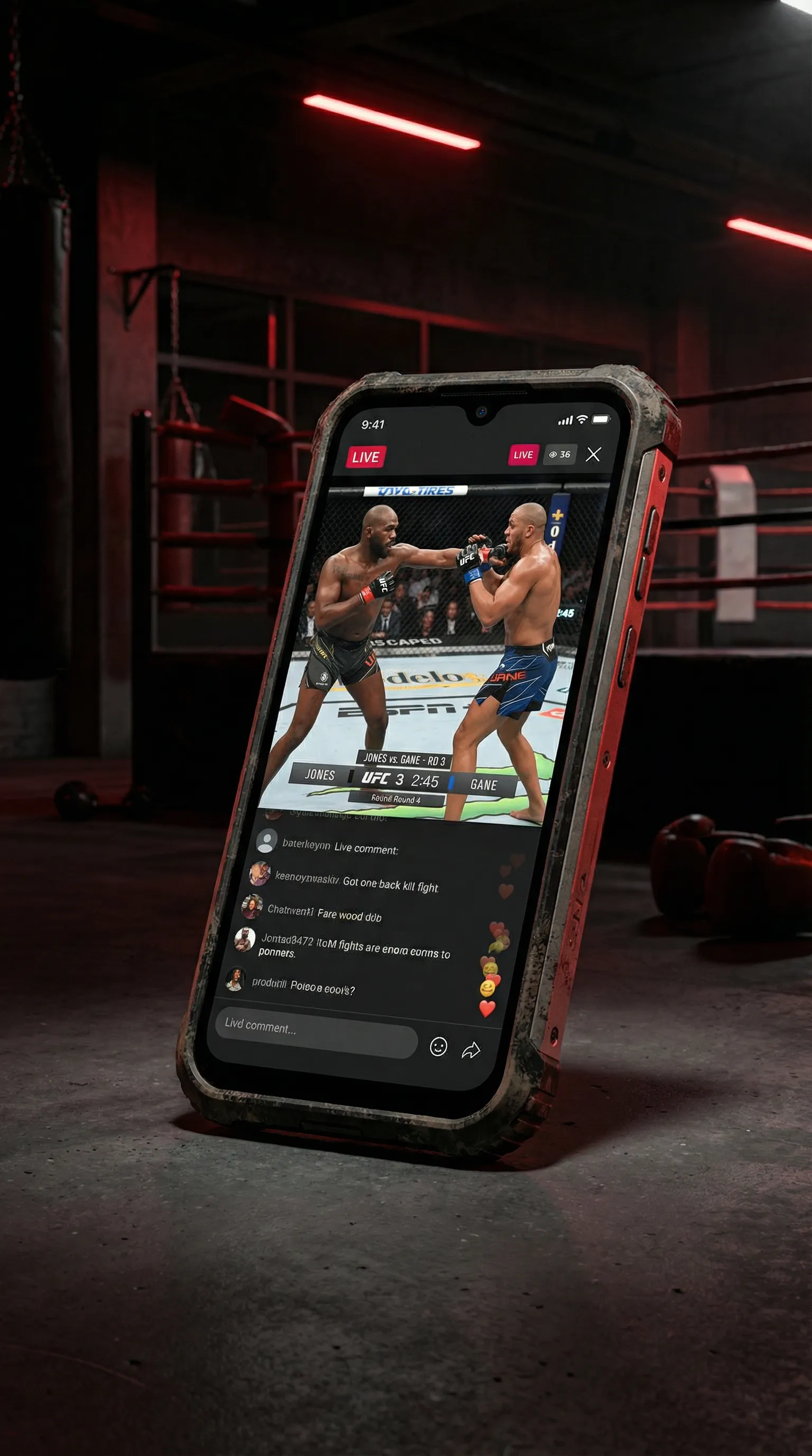 beat365体育官网 移动端APP格斗直播界面